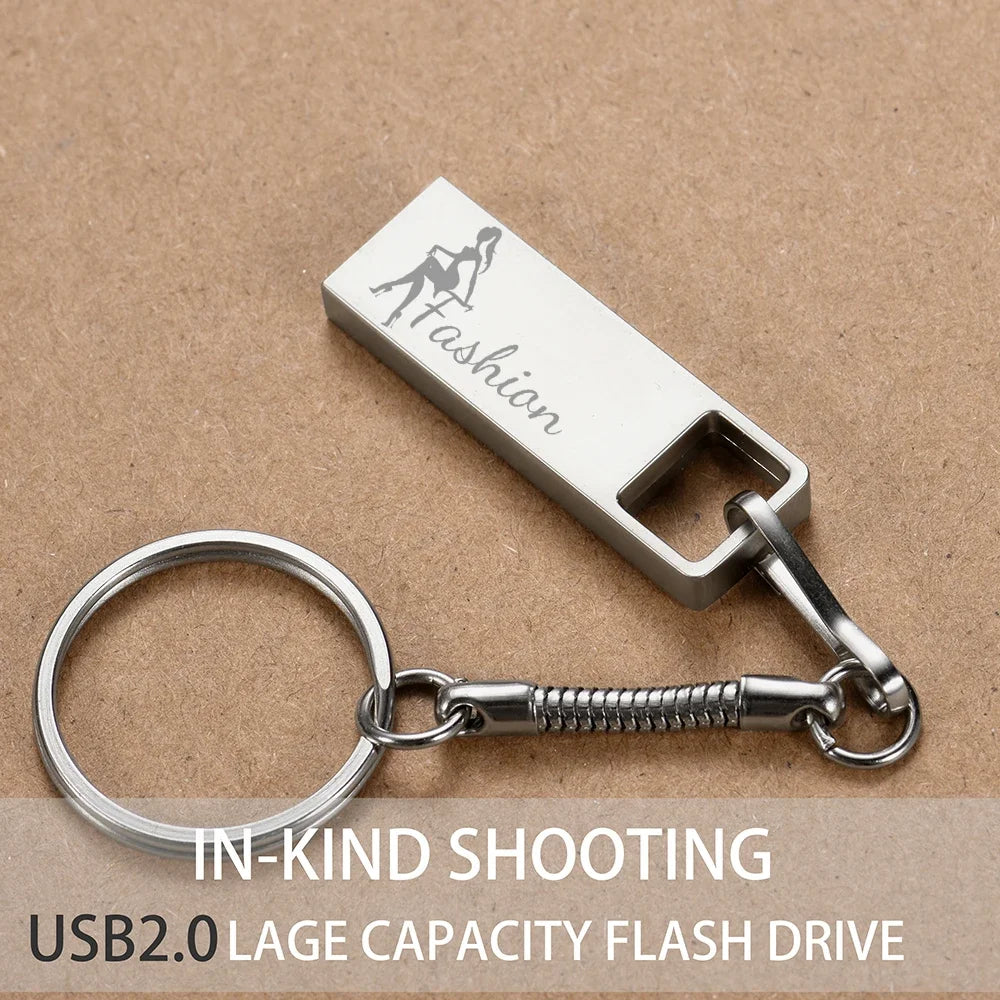 JASTER High-speed High-capacity Music USB Drive 64GB Fashion High Speed Pen Drive 32GB USB Flash Drive 4GB Metal Key Chain Gift