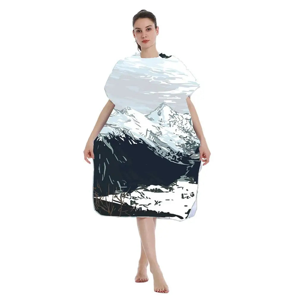 Surfing Diving Summer Surf Poncho Men Women Microfiber Fabric Quick-Dry Robe With Hood Unisex Outdoor Swim Towel Warmer