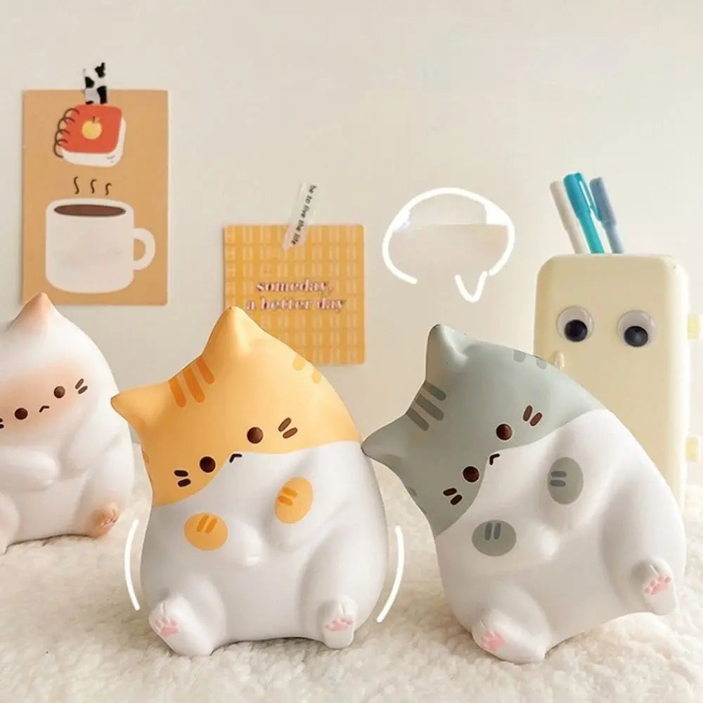 Kawaii Cartoon Cat Squeeze Toys Plushie Stress Release Decompression Doll Slow Rebound Cute Release Anxiety Toy