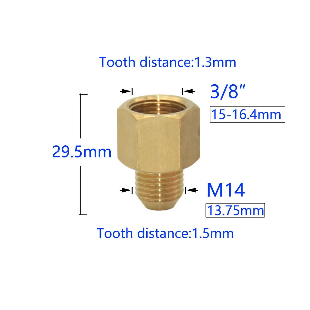 Brass M22 M14 M18 To 3/8" 1/2" 3/4" Thread Connector Transition Coupler Cleaning Copper Machine Repair Fitting