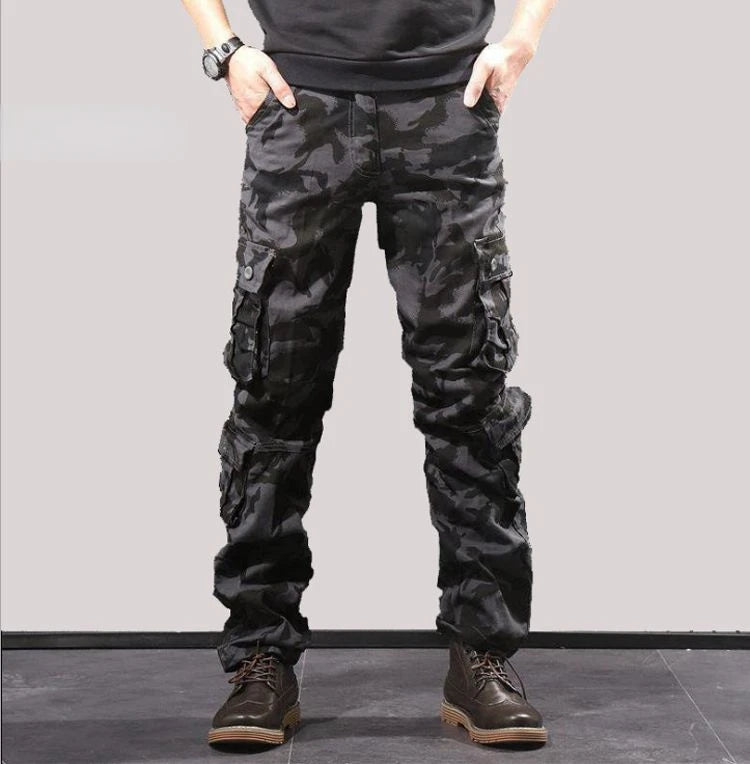 Men Cargo Pants Loose Army Tactical Pants Multi-pocket Trousers Pantalon Homme Big Size Male Military Mens Overalls