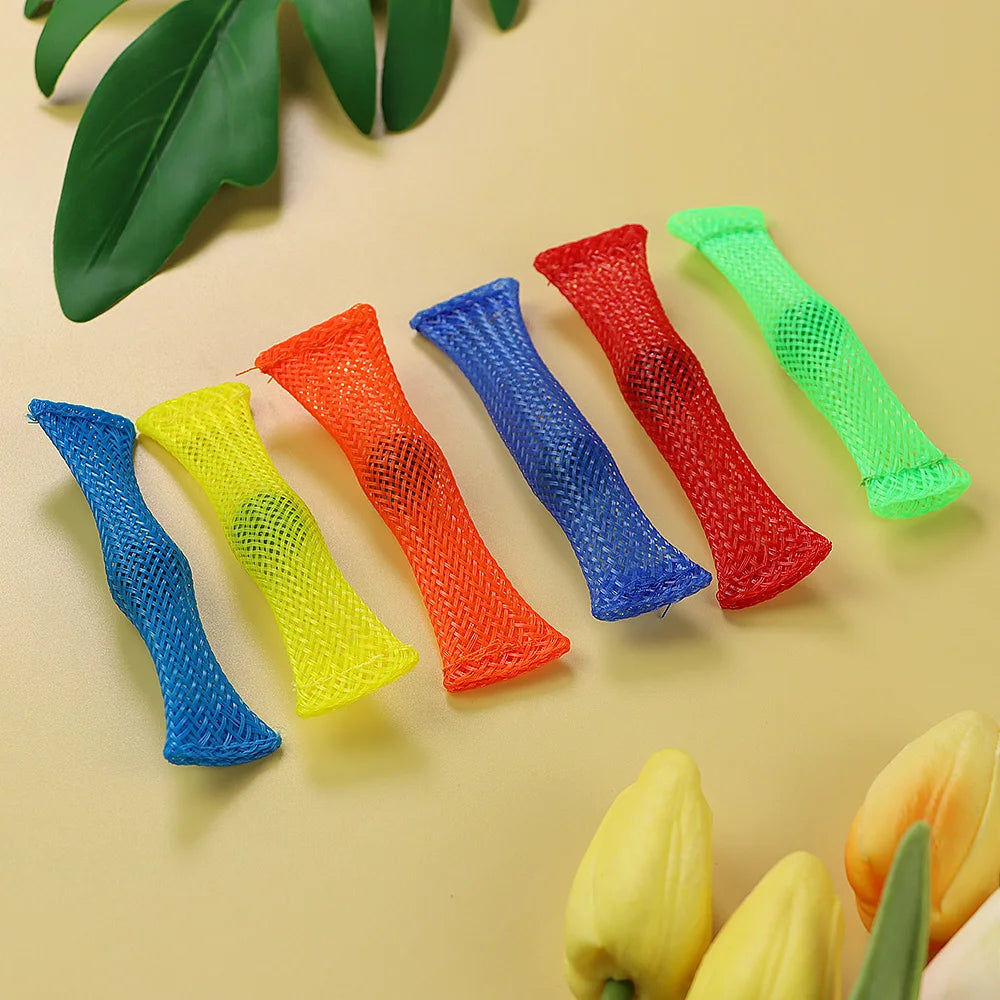 Squishy Fidget Sensory Toys Children With Autism And Anxiety Sensory Reliver Shrink Tube Toys for Adult Push Squeeze Pea Toys