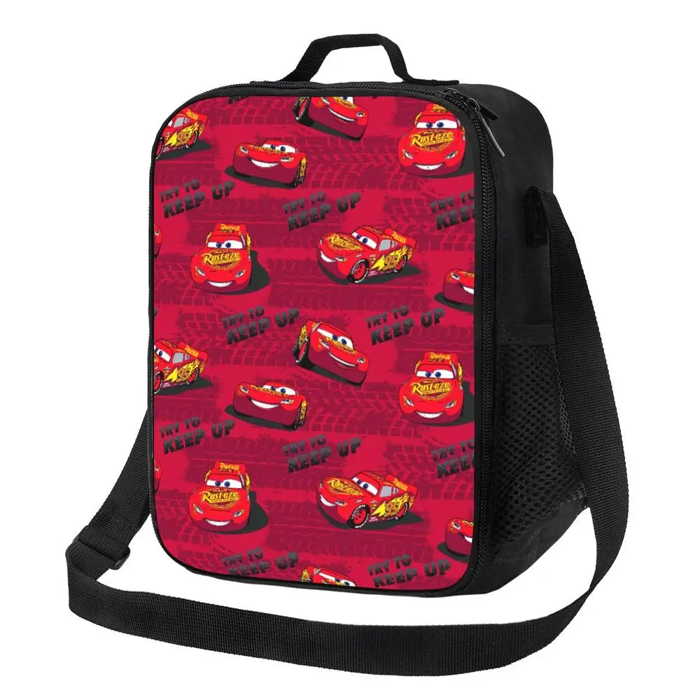 Lightning McQueen Racer Thermal Insulated Lunch Bag Women Lunch Tote for Kids School Children Storage Bento Food Box