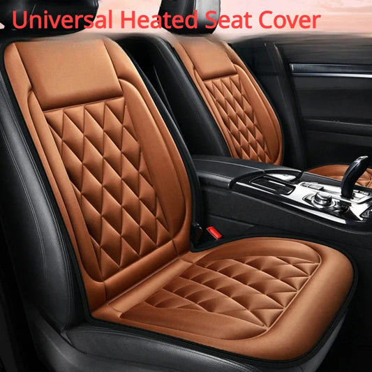 12V Heated Seat Cushion Winter Household Car Seat Cushion Cover Auto Interior Accessories Flocking Cloth Fast Heating Seat Cover