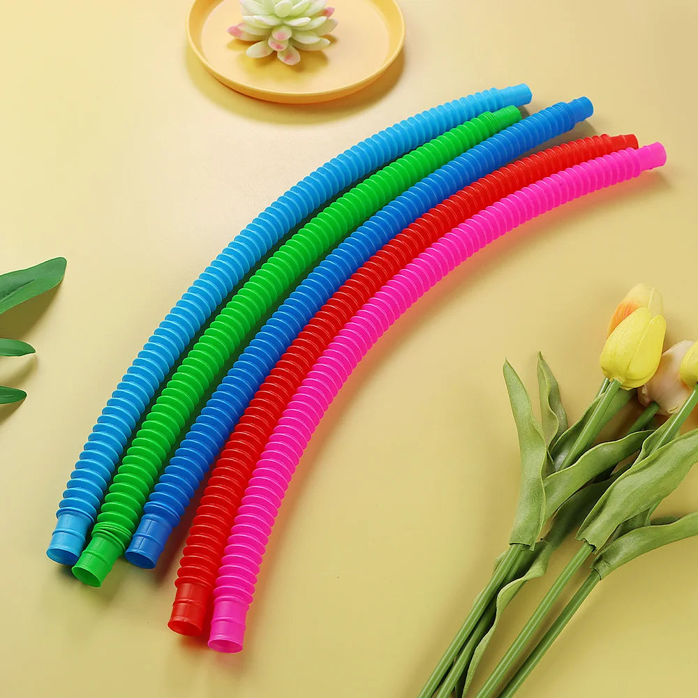 Squishy Fidget Sensory Toys Children With Autism And Anxiety Sensory Reliver Shrink Tube Toys for Adult Push Squeeze Pea Toys