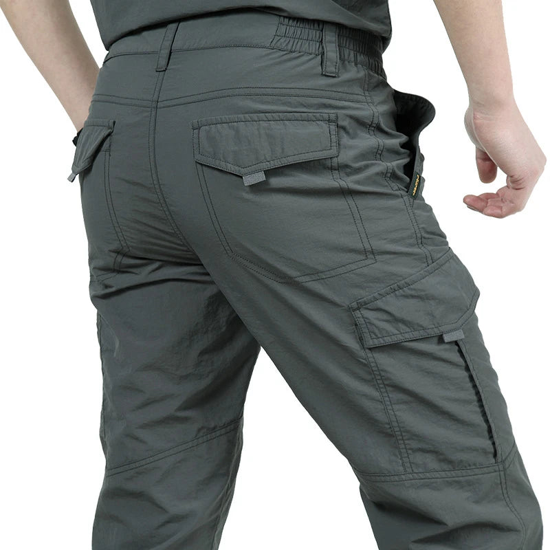 Men City Pants Cargo Trousers Multi-pocket Waterproof Wear-resistant Casual Training Overalls Clothing