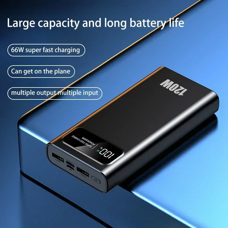 Xiaomi 200000mAH 120W Power Bank Super Fast Charging Battery High Capacity Digital Display Power Bank For Iphone 15 14 Xiaomi