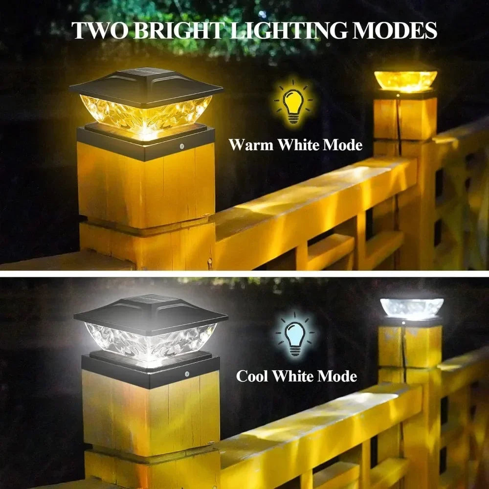 Gate Fence Light Solar Light Outdoor Villa Column Lamp Fence Gate Pillar Head Led Lamp for House Garden