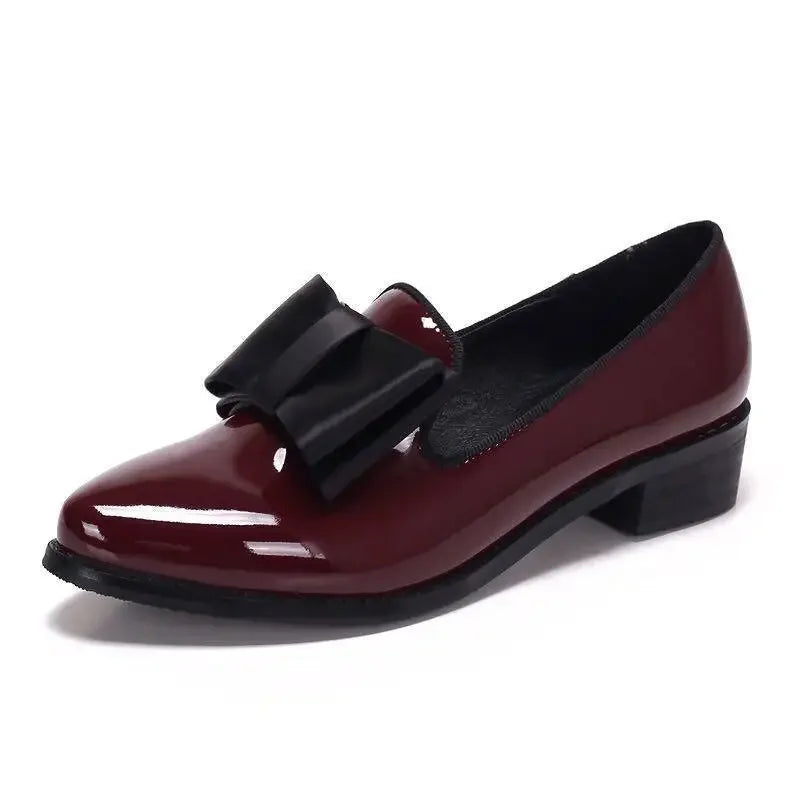 Women Flats Shoes Bow Women Shoes Patent Leather Casual