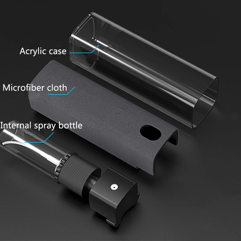 2in1 Microfiber Screen Cleaner Spray Bottle For Mobile Phone iPad Computer Microfiber Cloth Wipe iPhone Cleaning Glasses Wipes