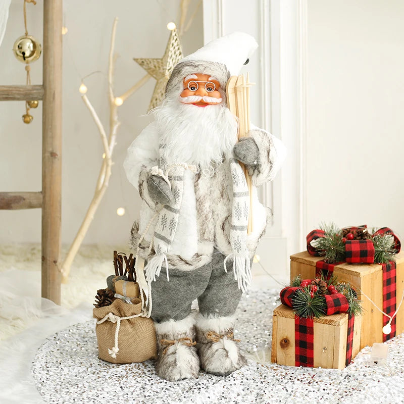 60cm Large Santa Claus Merry Christmas Decorations for Home Happy New Year Santa Claus Doll Window Decorations Home gift