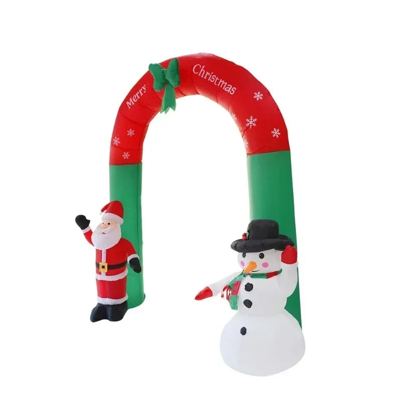 Christmas yard decoration props inflatable Christmas arch Santa Claus snowman inflatable air model