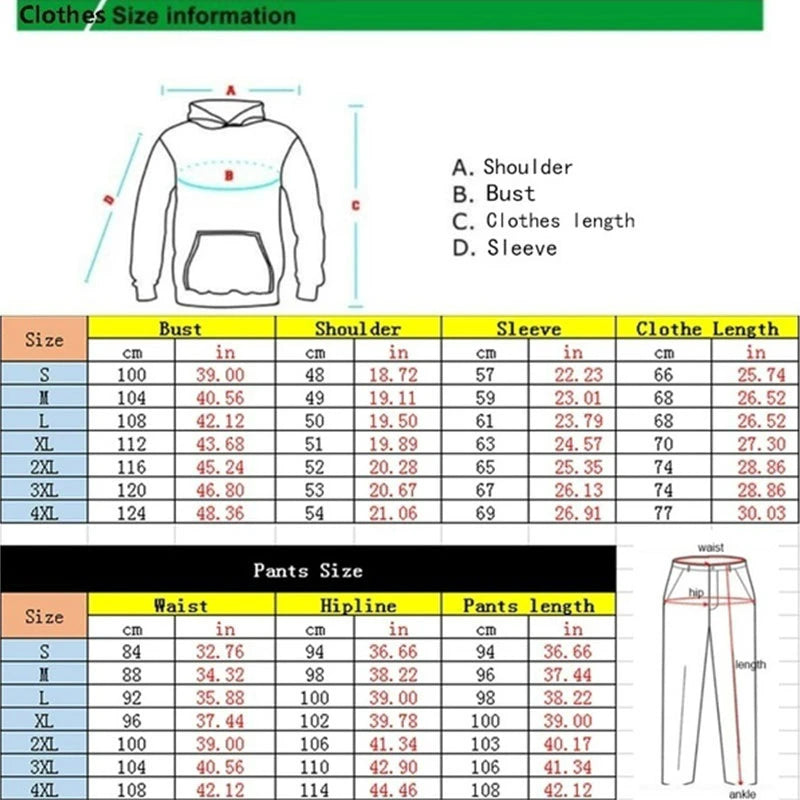 Unisex Hooded Suit Autumn And Winter Hoodie + Pants 2piece Suit Men's And Women's Sportswear Casual Suits