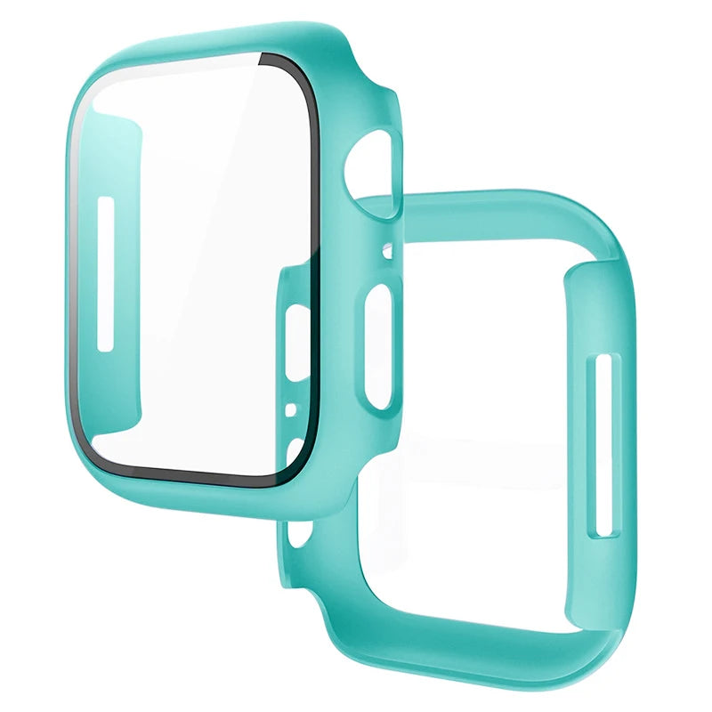 Tempered Glass + Cover For Apple Watch 9 8 7 45mm 41mm