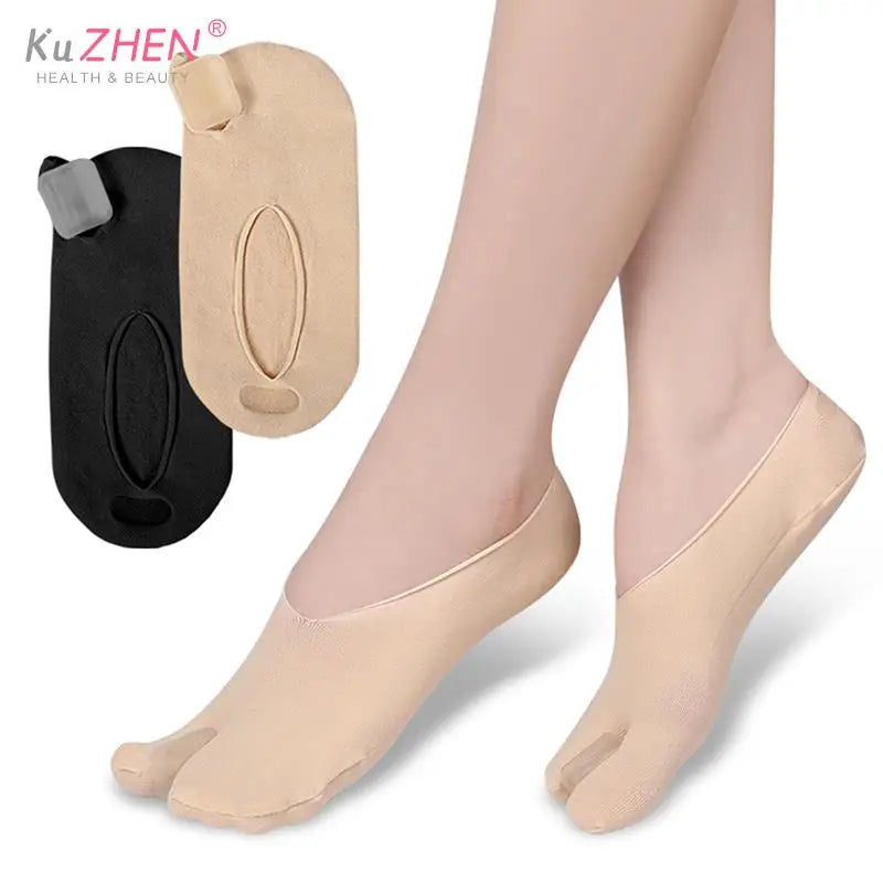 1Pair Toe Separator Sock Toe Separator Hallux Valgus Bunion Corrector Orthotics Feet Bone Thumb Adjuster Straightener Brace Foot