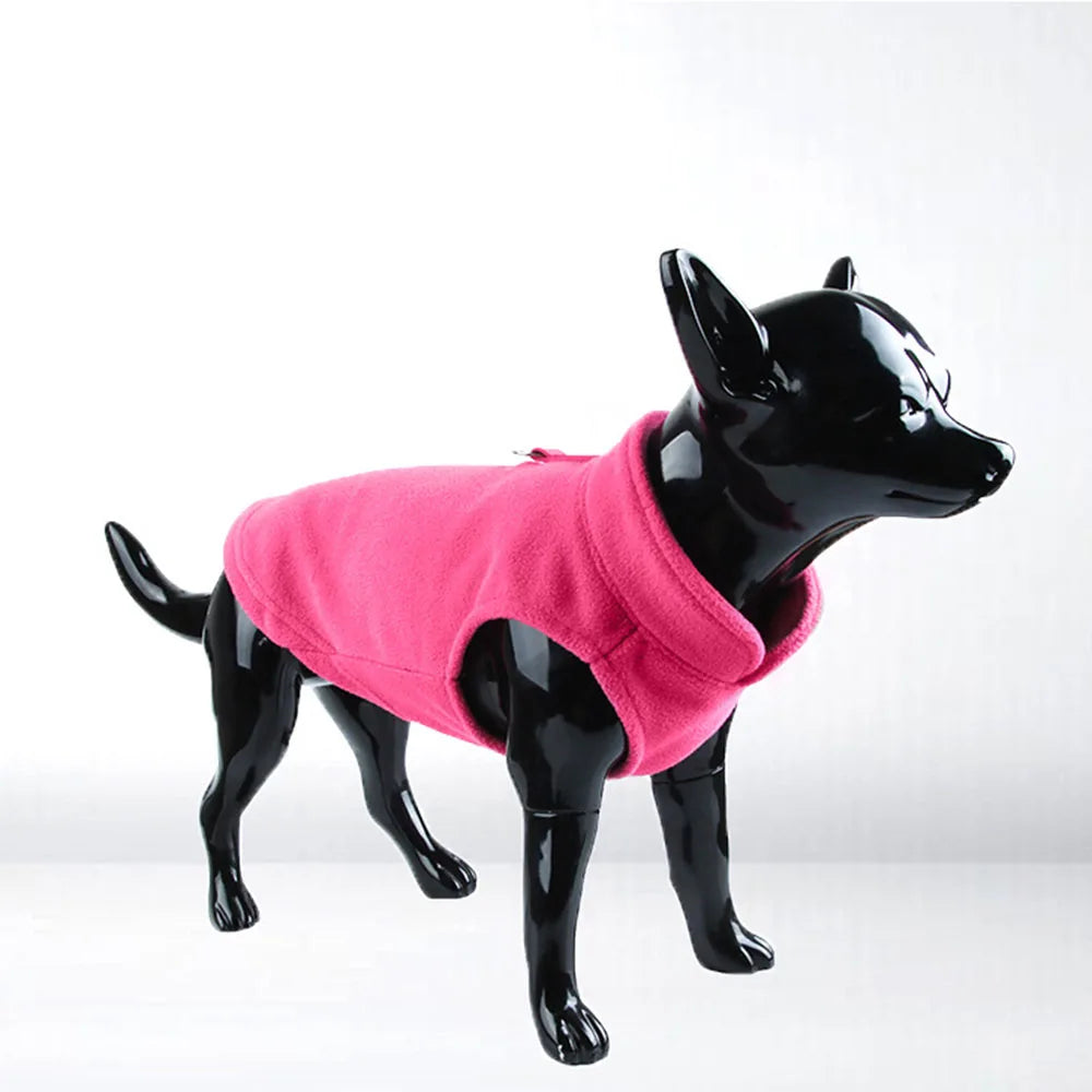 Pet Clothing Dog Fleece Vest Cold Weather Pullover Dog Jacket Winter Dog Clothes Sweater Coat with Leash Ring for Small Dogs Cat