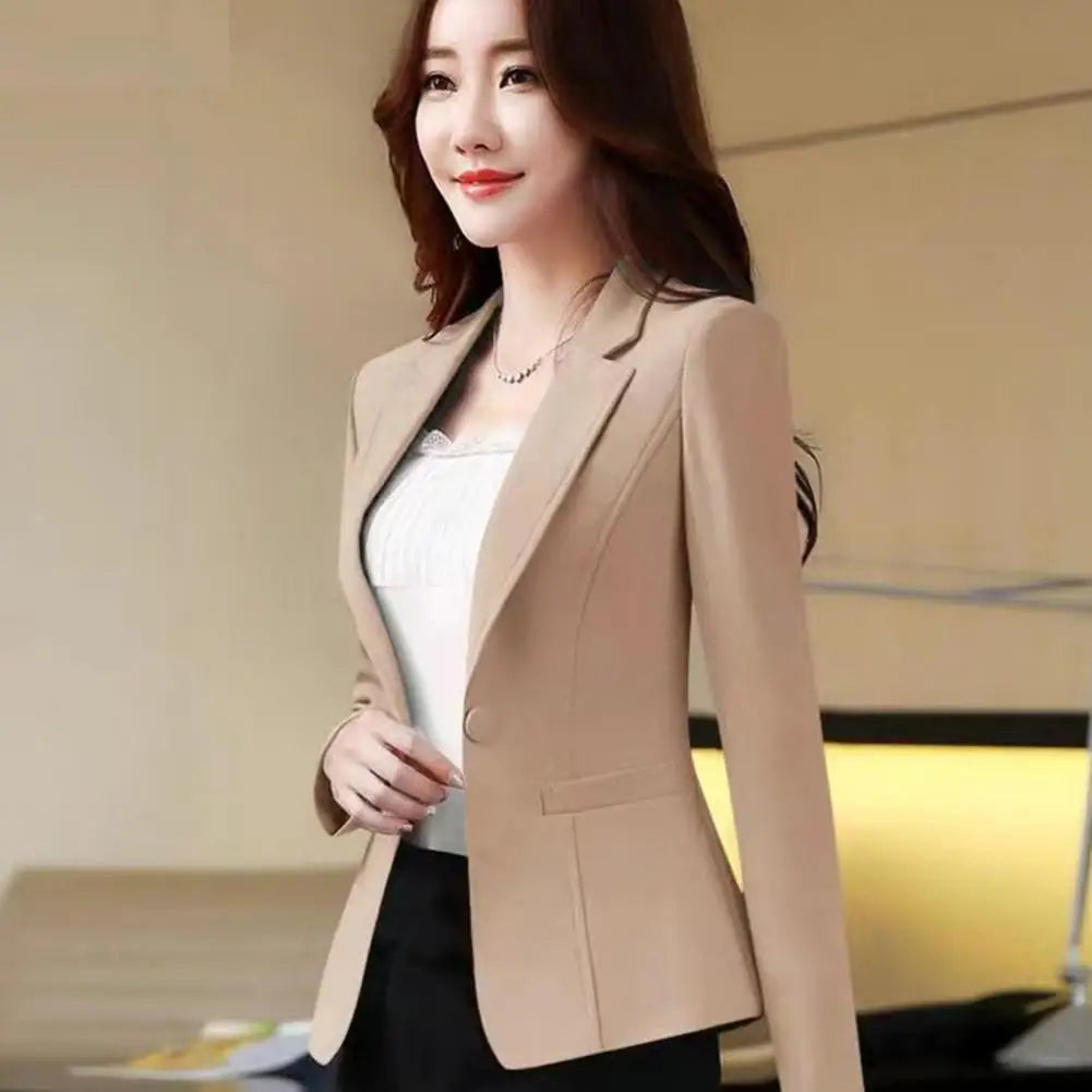 Ladies Suit Jacket Elegant Slim Fit Korean Suit Style Coat Women Blazer Streetwear