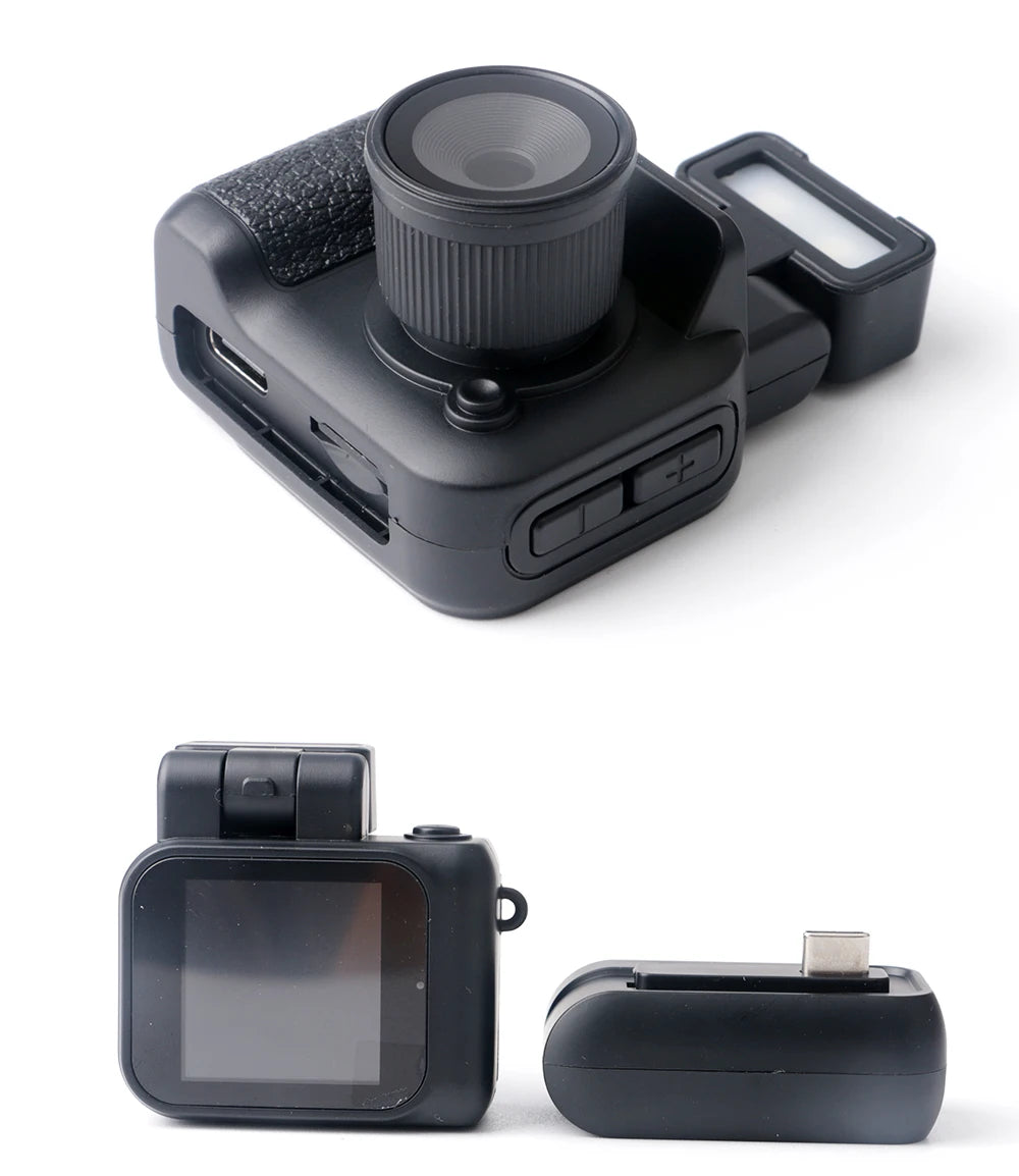 Y4000 Monoreflexes Style Mini Camera With Flash Lamp And Battery Dock Portable Video Recorder DV 1080P With LCD Screen Y3000