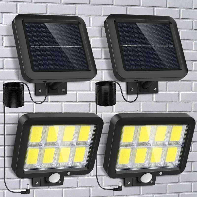 Solar LED Light COB Motion Sensor LED Yard Garden Solar Wall Light Power Supply Waterproof Home Outdoor Door Light