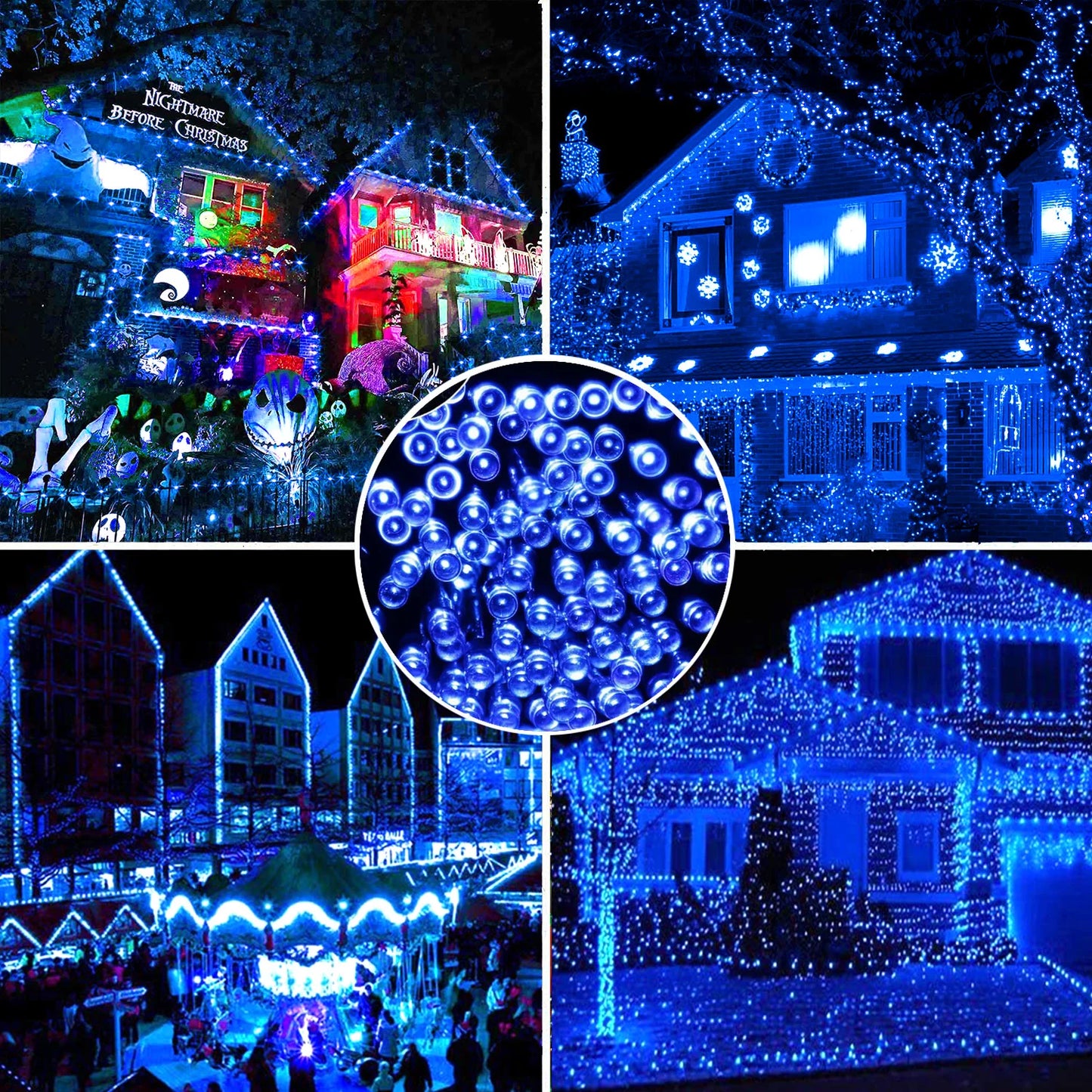 Solar String Lights Outdoor Waterproof with 8 Modes for Home Gardens, Wedding, Party, Christmas, Outdoor, Tree Decorations