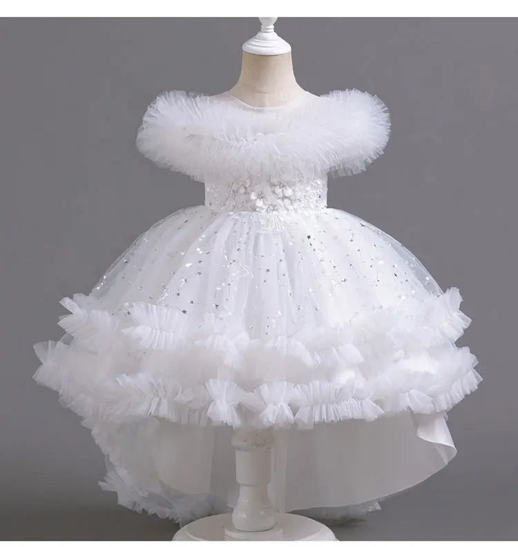 Fashion Flower Girl Dresses for Weddings Sleeveless Lace Kids Dresses for Girls Summer Children Girls Party Dresses 3-12 Years