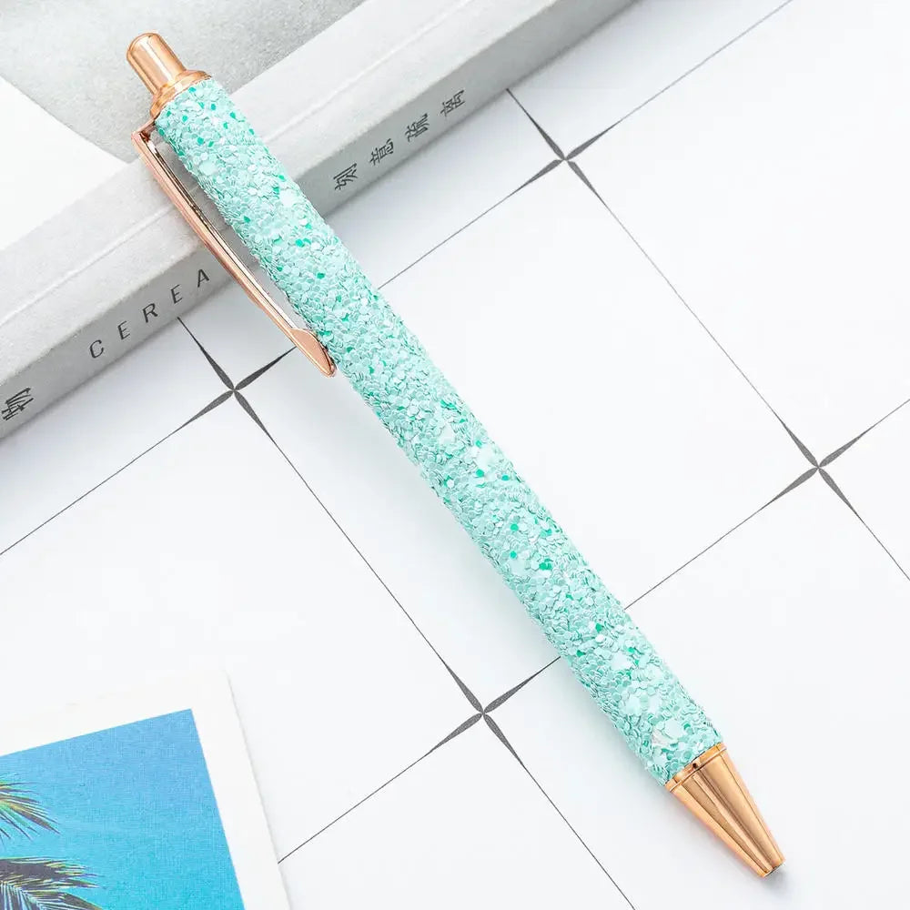 Classic Design Ballpoint Pens Commercial Metal Ballpoint Pen Luxury Portable  Rotating Automatic Ball Pen Exquisite Writing Tool