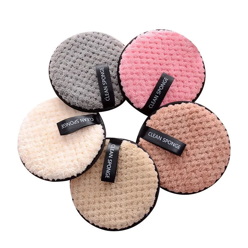 4PCS Makeup Remover Microfiber Cotton Pad Cosmetics Washable Makeup Towel Cleaning Sponge Skin Care Tool Makeup Remover