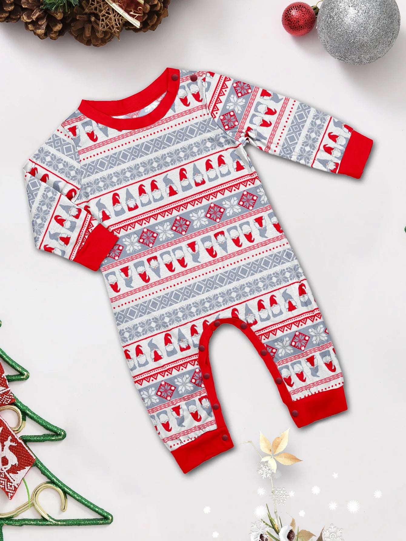 2024 Christmas parent-child clothing red family with a family Christmas clothing home clothing pajamas 2 sets