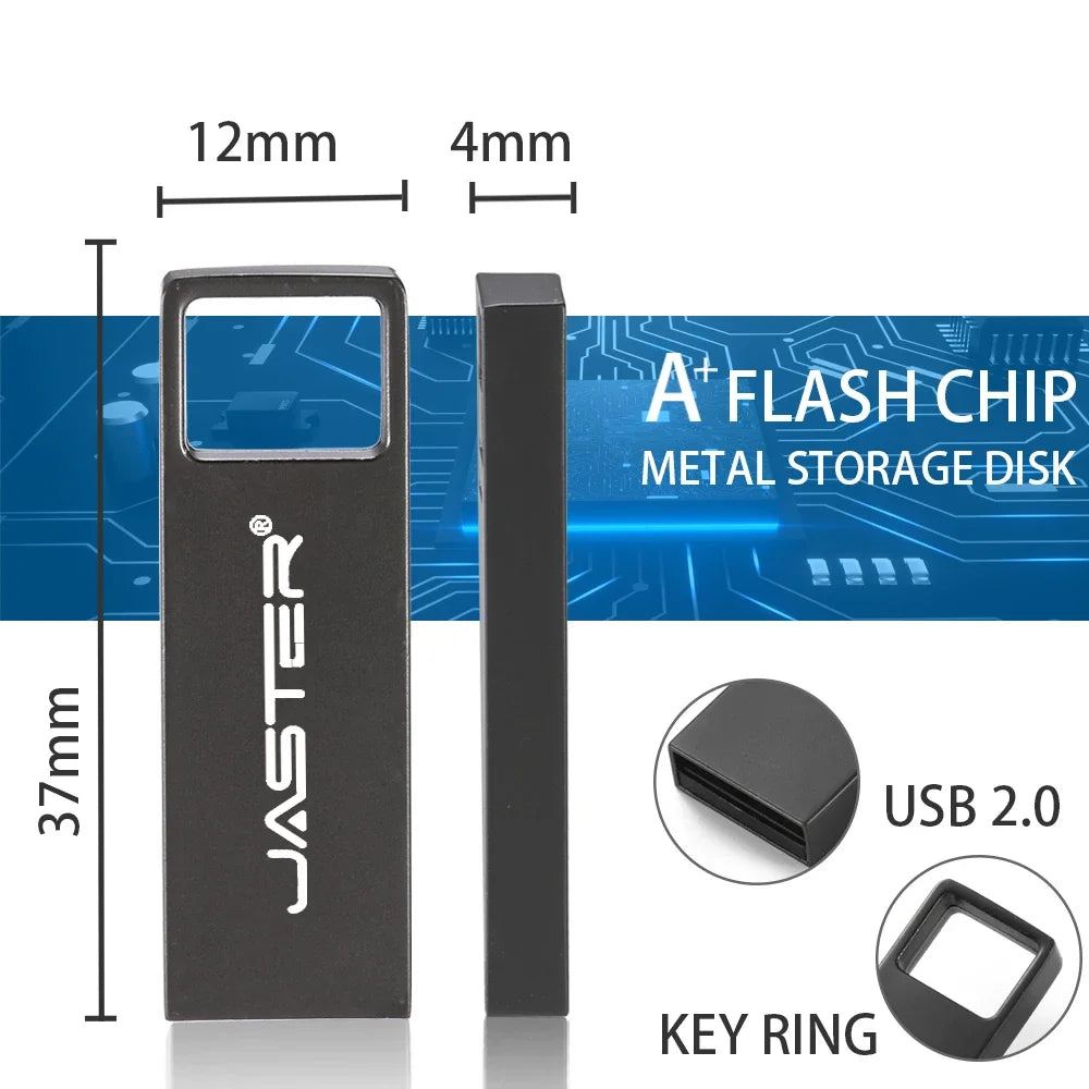 USB Drive 64GB Fashion High Speed Pen Drive 32GB USB Flash Drive 4GB Metal Key Chain Gift