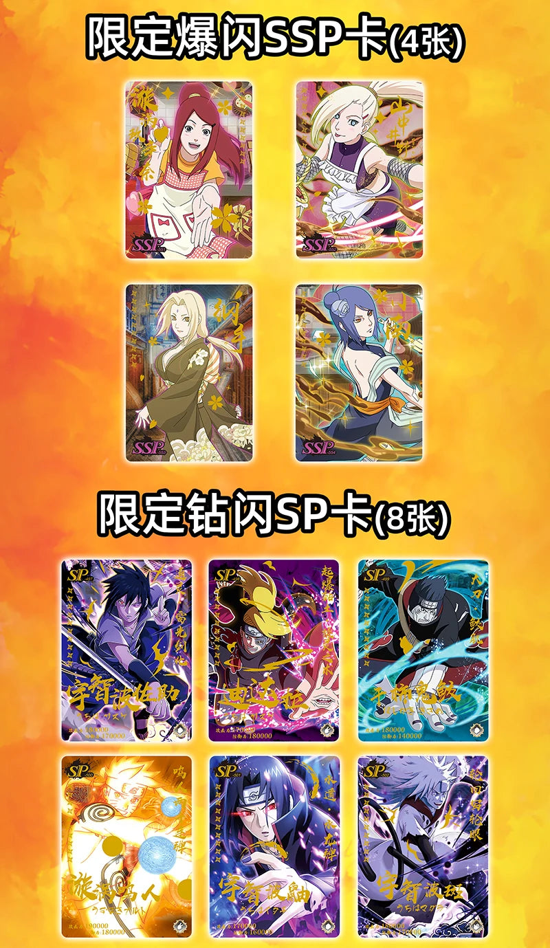 Naruto SSR Card Deluxe Collection Edition Card Naruto Sasuke Anime Character TCG Board Game