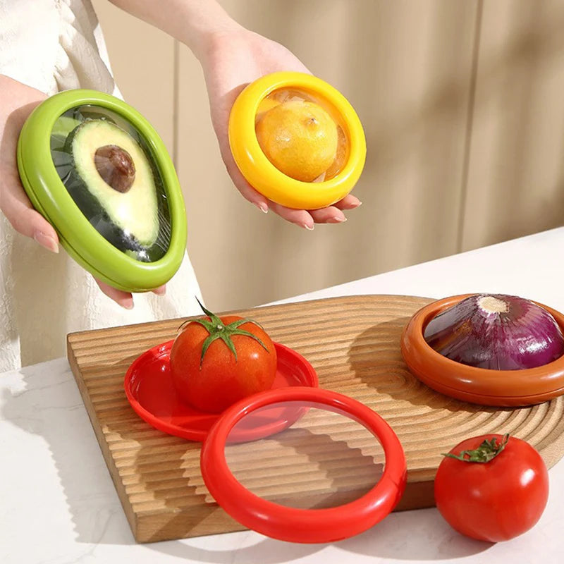 Fruit Vegetable Fresh-keeping Cover Avocado Food Storage Box Fruit Preservation Seal Cover Kitchen Gadgets Kitchen Accessories