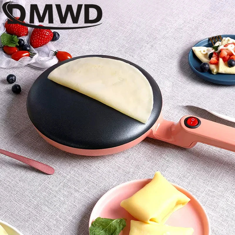 Electric Crepe Maker Spring Rolls Pancake Machine Non-Stick Griddle Baking Pan Cake Pizza Maker Light Food BBQ Frying Pan