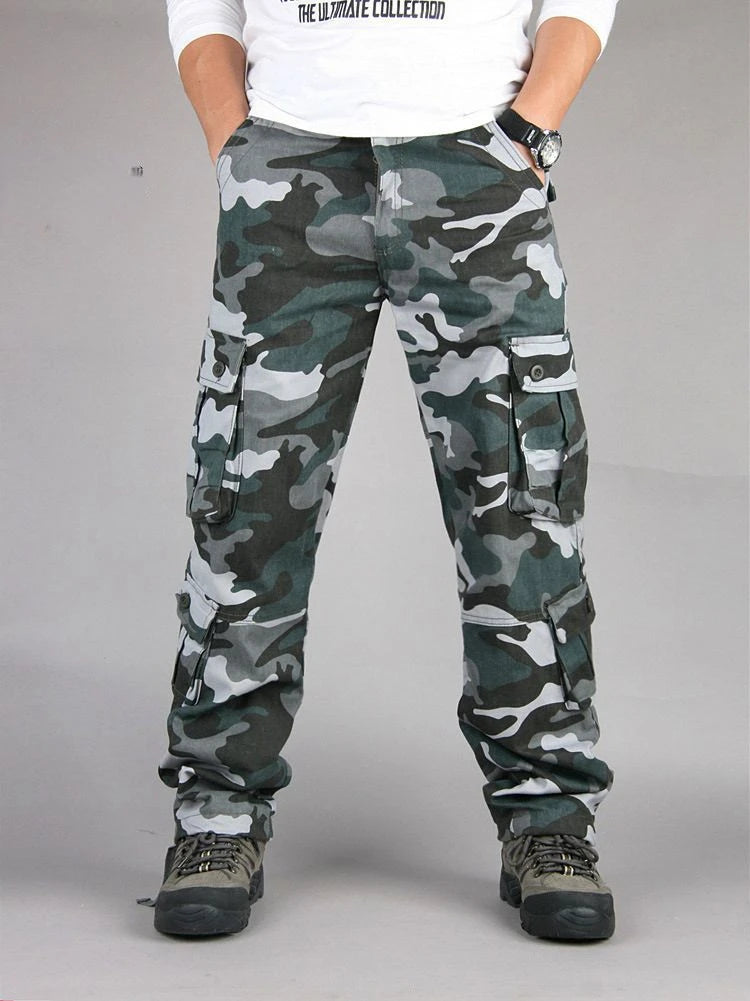 Men Cargo Pants Loose Army Tactical Pants Multi-pocket Trousers Pantalon Homme Big Size Male Military Mens Overalls