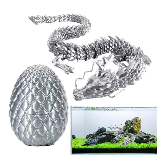 Crystal Dragon Action Figures Movable Joints Dragon With Egg Dinosaur Fidget Toy