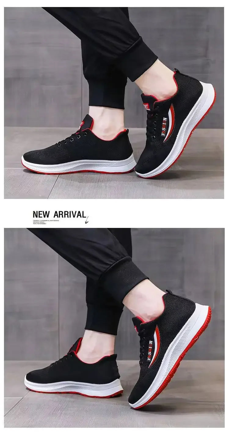 Men's Sneakers Outdoor Sports Comfortable Knitting Mesh Breathable Running Casual Men Sport Shoes