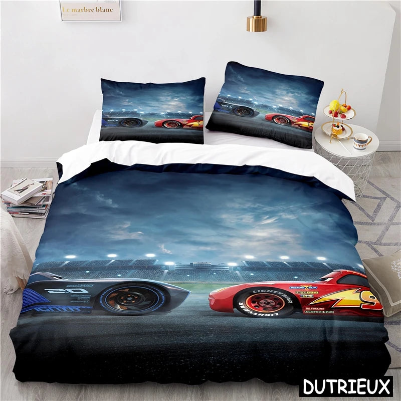 Amazing Bed sheet Cover for Cars Lightning McQueen Mater 3D Print Bedding Set Comforter Cover With Pillowcase Soft Duvet Cover Set For Children Boys Gift