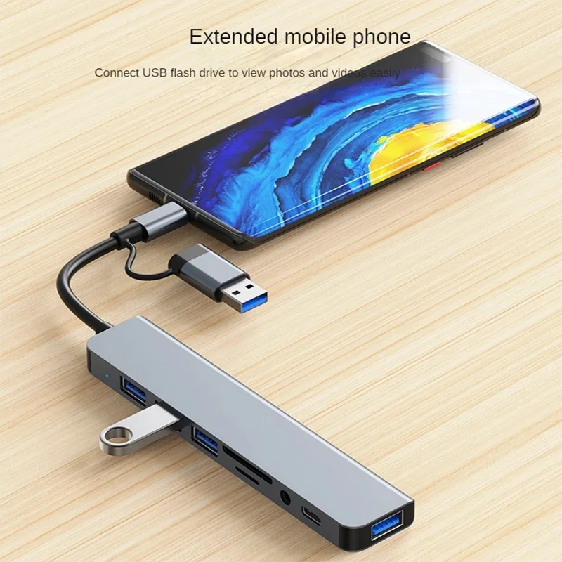 5Gbps USB 3.0 HUB USB C HUB Type C Docking Station High Speed Transmission OTG Adapter Splitter TYPE-C HUB For Laptop PC Macbook