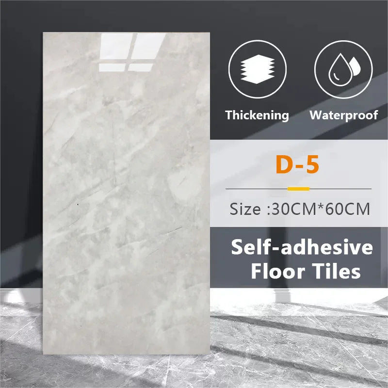 30cmx60cm Wall Stickers Thick Self Adhesive Tiles Floor Stickers Marble Bathroom Ground Waterproof Wall Sticker  PVC