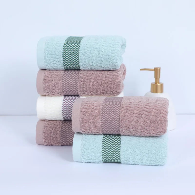 2 Towels Thickened Absorbent Towel Pure Cotton Quick Absorbent Soft Quick Dry Thickened Face Towel