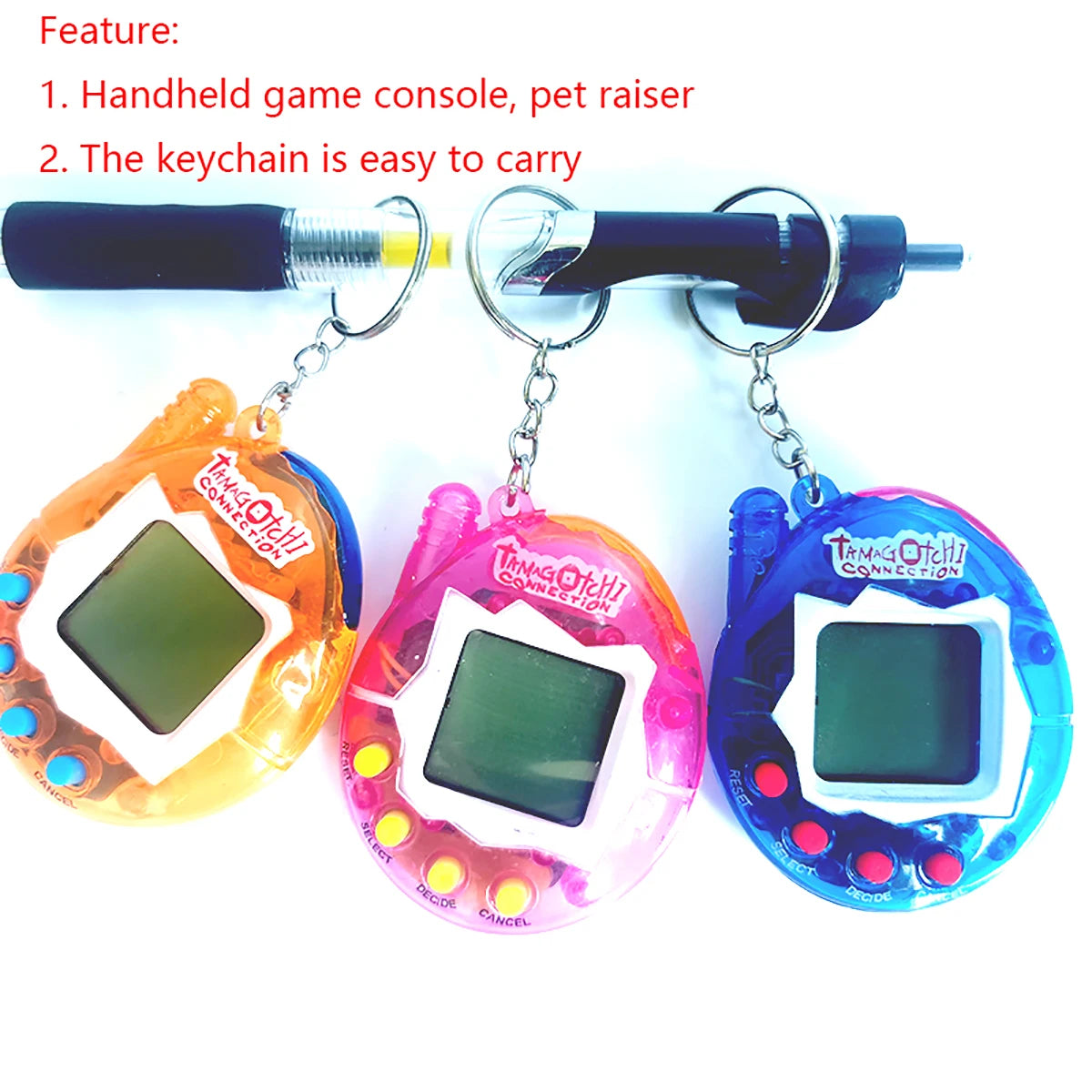 Nostalgic Virtual Digital Electronic Growing Pet Machine Cyber Handheld Keychain Game Machine Pet Interactive Growing Toy