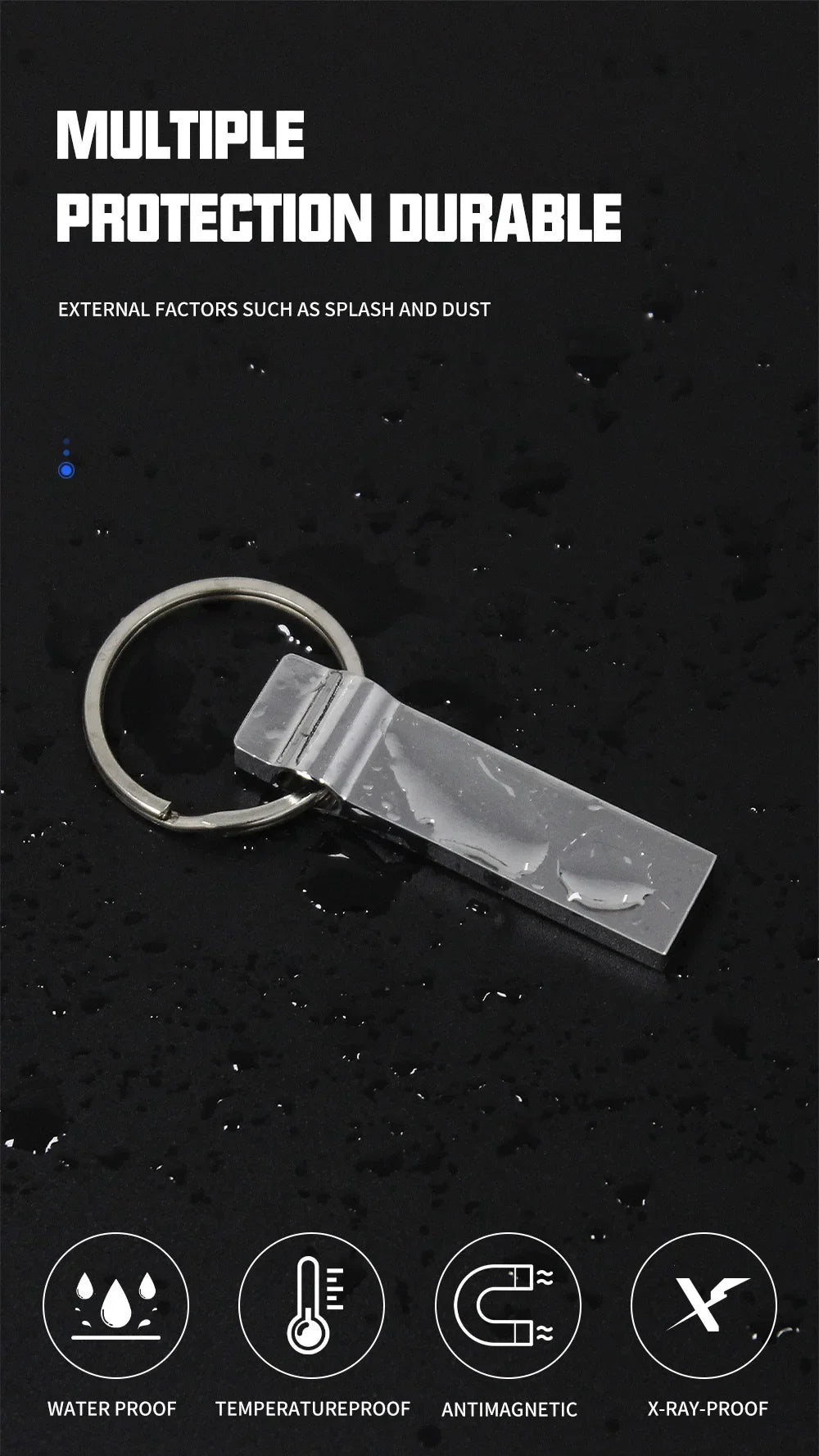 USB Drive 64GB Fashion High Speed Pen Drive 32GB USB Flash Drive 4GB Metal Key Chain Gift