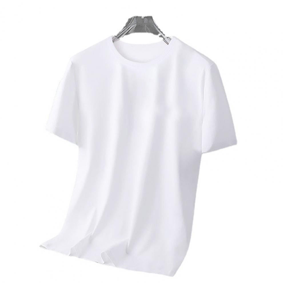 Men's Ice Silk Quick Dry Mesh T-shirt Summer Loose Sportswear Thin Breathable Short-sleeved