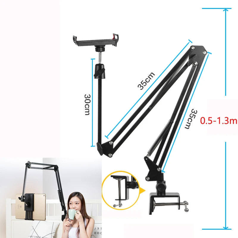 360Degree Long Arm Tablet Holder Stand for 4 to 11inch Tablet Smartphone Bed Desktop Lazy Holder Bracket Support for iPad