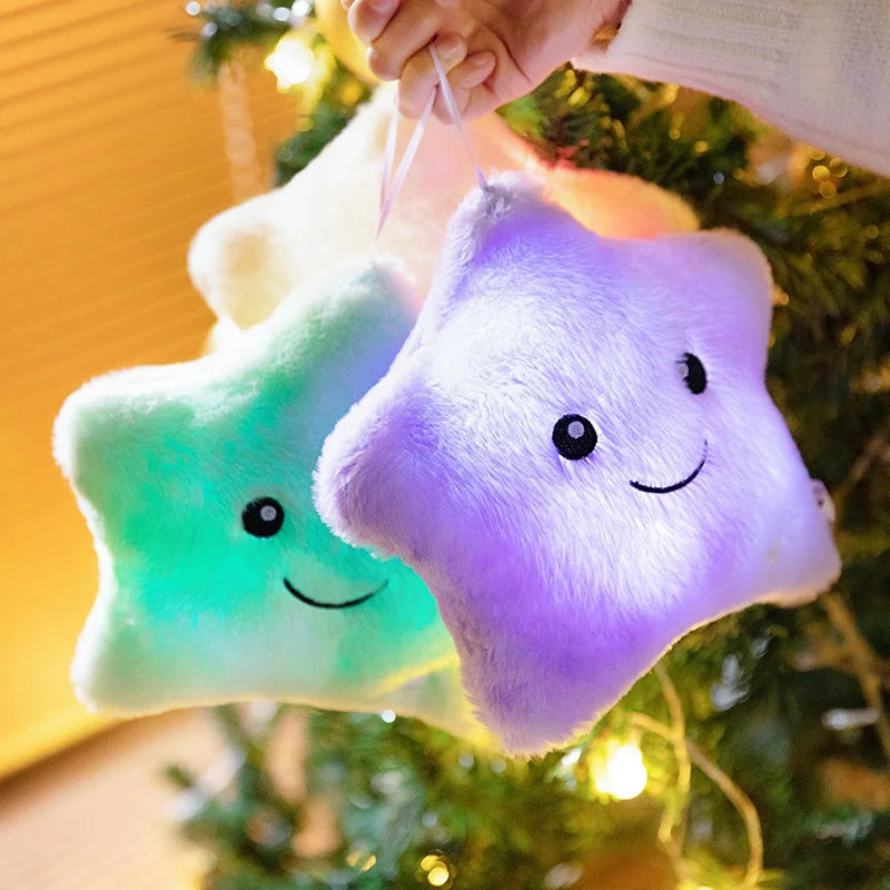 Cute Led Light Plush Toy Star Pillow Luminous Star Throw Pillow With Colorful Light KidsToy Birthday Christmas Gift