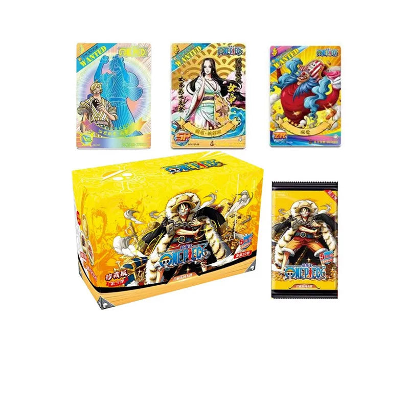 One Piece Collection Cards Rare Booster Box Pack Anime Luffy Zoro Nami Chopper TCG Child Birthday Gift Toy