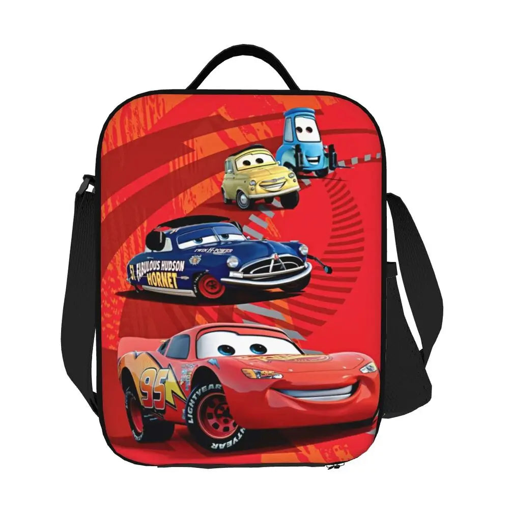 Lightning McQueen Racer Thermal Insulated Lunch Bag Women Lunch Tote for Kids School Children Storage Bento Food Box