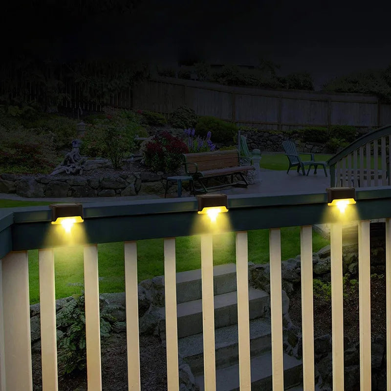 1~20PCs Stair LED Solar Lamp IP65 Waterproof Outdoor Garden Light Pathway Yard Patio Steps Fence Lamps Decor Light Outdoors