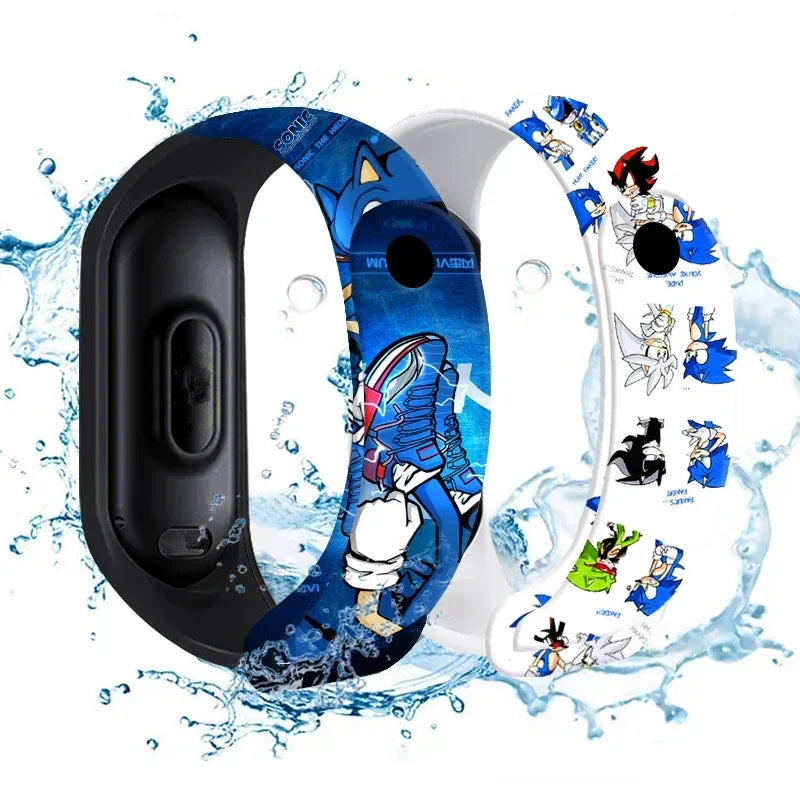 Pokemon Stitch Sonic Digital Watches Anime Figures LED Luminous Watch Touch Waterproof Electronic Sports Kids Birthday Gift Toy