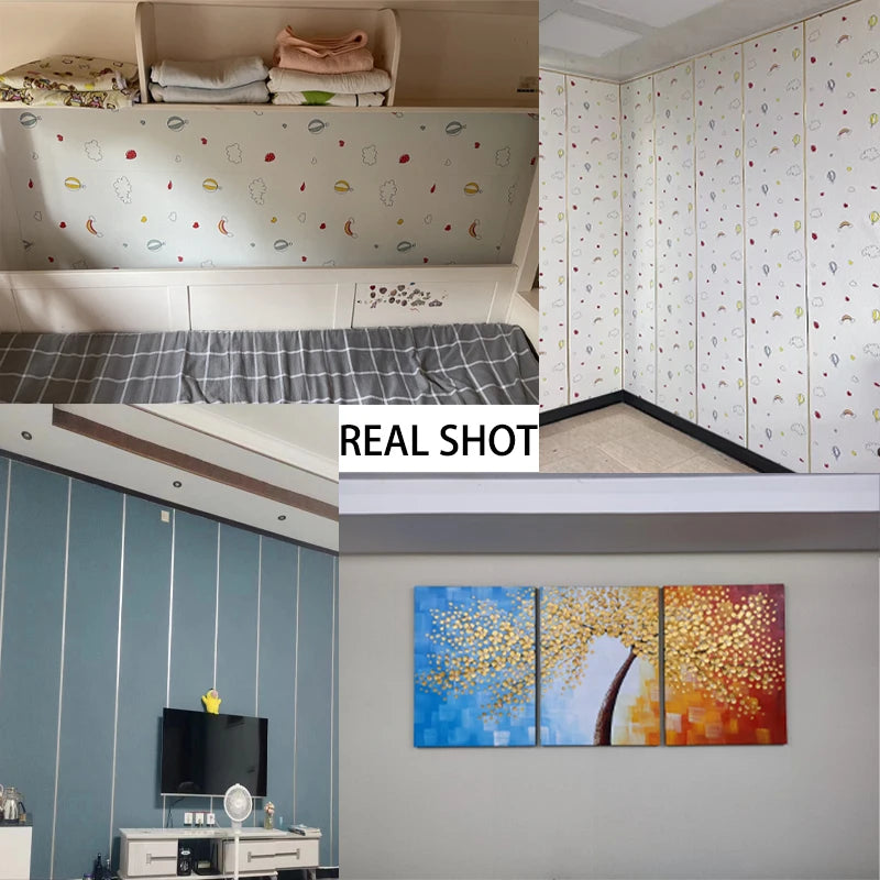 Wallpaper Self-adhesive Waterproof Moisture-proof and Moldy Resistant 3D Wall Stickers Home Living Room Wall Decoration