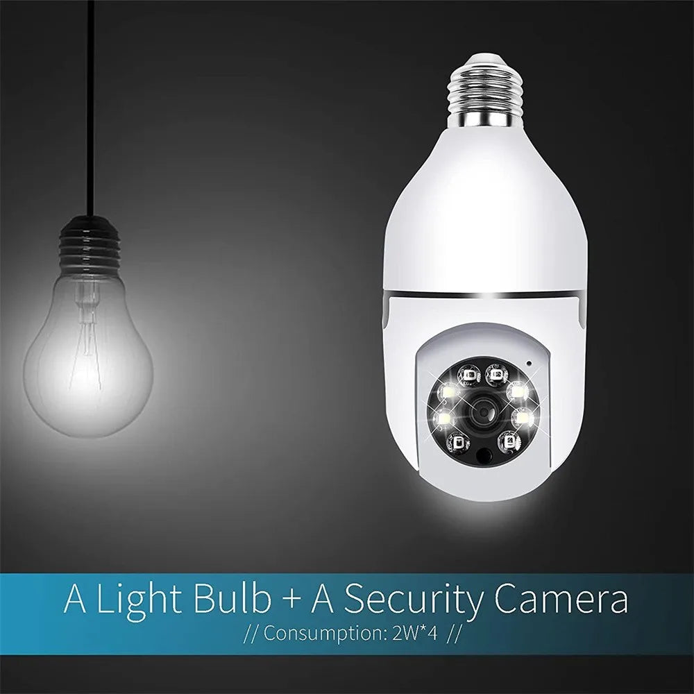 5G Wifi 1080P IP Camera Wireless Smart Home Night Vision Bulb Surveillance Camera E27 Auto Tracking Video Security Baby monitor